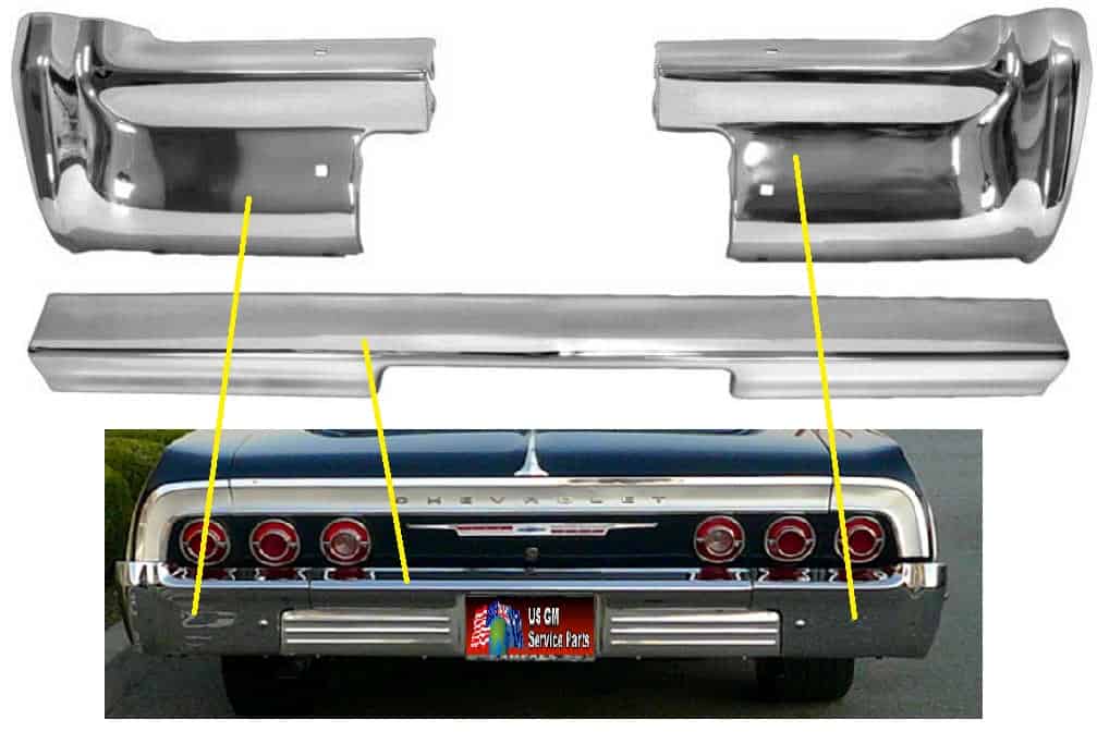 1964 Chev REAR bumper - Belair / Impala